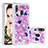 Custodia Silicone Cover Morbida Bling-Bling S04 per Samsung Galaxy A40 Rosa Caldo