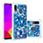 Custodia Silicone Cover Morbida Bling-Bling S05 per Samsung Galaxy A30 Blu