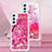 Custodia Silicone Cover Morbida Bling-Bling YB1 per Samsung Galaxy A24 4G Rosa Caldo