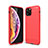 Custodia Silicone Cover Morbida Line C02 per Apple iPhone 11 Pro Max Rosso