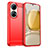 Custodia Silicone Cover Morbida Line per Huawei P50 Rosso