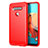 Custodia Silicone Cover Morbida Line per LG K51 Rosso