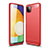 Custodia Silicone Cover Morbida Line per Samsung Galaxy A22s 5G Rosso