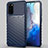 Custodia Silicone Cover Morbida Line per Samsung Galaxy S20 Blu