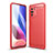 Custodia Silicone Cover Morbida Line per Xiaomi Mi 11X Pro 5G Rosso