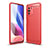 Custodia Silicone Cover Morbida Line per Xiaomi Redmi K40 5G Rosso