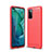 Custodia Silicone Cover Morbida Line S01 per Huawei Honor V30 Pro 5G Rosso