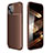 Custodia Silicone Cover Morbida Spigato per Apple iPhone 15 Marrone