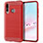 Custodia Silicone Cover Morbida Spigato per Huawei P30 Lite XL Rosso