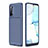 Custodia Silicone Cover Morbida Spigato per Oppo F15 Blu