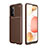 Custodia Silicone Cover Morbida Spigato per Samsung Galaxy A72 4G Marrone