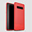 Custodia Silicone Cover Morbida Spigato per Samsung Galaxy S10 Rosso