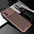 Custodia Silicone Cover Morbida Spigato per Vivo V20 Pro 5G Marrone