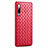 Custodia Silicone Cover Morbida Spigato R01 per Huawei P30 Rosso