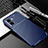 Custodia Silicone Cover Morbida Spigato S01 per OnePlus Nord N300 5G Blu