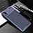 Custodia Silicone Cover Morbida Spigato S01 per Samsung Galaxy A01 Core Blu