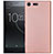 Custodia Silicone Cover Morbida Spigato S01 per Sony Xperia XZ1 Compact Oro Rosa