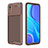 Custodia Silicone Cover Morbida Spigato S01 per Xiaomi Redmi 9A Marrone