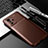 Custodia Silicone Cover Morbida Spigato S01 per Xiaomi Redmi Note 10 Pro 5G Marrone