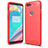 Custodia Silicone Cover Morbida Spigato T01 per OnePlus 5T A5010 Rosso