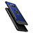 Custodia Silicone e Plastica Opaca con Anello Supporto A01 per Samsung Galaxy Note 8 Duos N950F Blu