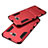 Custodia Silicone e Plastica Opaca con Supporto per Samsung Galaxy C5 SM-C5000 Rosso