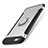 Custodia Silicone e Plastica Opaca Cover con Anello Supporto S01 per Apple iPhone 7 Argento