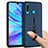 Custodia Silicone e Plastica Opaca Cover con Anello Supporto S04 per Huawei P30 Lite Blu