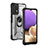 Custodia Silicone e Plastica Opaca Cover con Magnetico Anello Supporto J01S per Samsung Galaxy A32 4G
