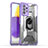 Custodia Silicone e Plastica Opaca Cover con Magnetico Anello Supporto J01S per Samsung Galaxy A72 4G Viola