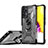 Custodia Silicone e Plastica Opaca Cover con Magnetico Anello Supporto J01S per Samsung Galaxy A72 5G