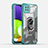 Custodia Silicone e Plastica Opaca Cover con Magnetico Anello Supporto J02S per Samsung Galaxy A22s 5G