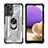Custodia Silicone e Plastica Opaca Cover con Magnetico Anello Supporto J02S per Samsung Galaxy A32 4G Nero