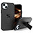 Custodia Silicone e Plastica Opaca Cover con Magnetico Anello Supporto J03S per Apple iPhone 15