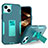 Custodia Silicone e Plastica Opaca Cover con Magnetico Anello Supporto J03S per Apple iPhone 15