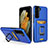 Custodia Silicone e Plastica Opaca Cover con Magnetico Anello Supporto J03S per Samsung Galaxy S22 Plus 5G