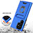 Custodia Silicone e Plastica Opaca Cover con Magnetico Anello Supporto J03S per Samsung Galaxy S22 Ultra 5G