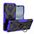 Custodia Silicone e Plastica Opaca Cover con Magnetico Anello Supporto JX1 per Nokia G10 Viola