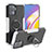 Custodia Silicone e Plastica Opaca Cover con Magnetico Anello Supporto JX1 per Oppo A94 4G