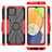 Custodia Silicone e Plastica Opaca Cover con Magnetico Anello Supporto JX1 per Samsung Galaxy A03