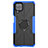 Custodia Silicone e Plastica Opaca Cover con Magnetico Anello Supporto JX1 per Samsung Galaxy A12 5G Blu
