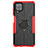 Custodia Silicone e Plastica Opaca Cover con Magnetico Anello Supporto JX1 per Samsung Galaxy A12 5G Rosso