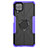 Custodia Silicone e Plastica Opaca Cover con Magnetico Anello Supporto JX1 per Samsung Galaxy A12 5G Viola