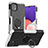 Custodia Silicone e Plastica Opaca Cover con Magnetico Anello Supporto JX1 per Samsung Galaxy A22s 5G