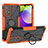 Custodia Silicone e Plastica Opaca Cover con Magnetico Anello Supporto JX1 per Samsung Galaxy A33 5G Arancione