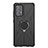 Custodia Silicone e Plastica Opaca Cover con Magnetico Anello Supporto JX1 per Samsung Galaxy A52 4G Nero