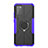 Custodia Silicone e Plastica Opaca Cover con Magnetico Anello Supporto JX1 per Samsung Galaxy F02S SM-E025F Viola