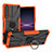 Custodia Silicone e Plastica Opaca Cover con Magnetico Anello Supporto JX1 per Sony Xperia 1 IV SO-51C Arancione