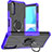 Custodia Silicone e Plastica Opaca Cover con Magnetico Anello Supporto JX1 per Sony Xperia 10 III SO-52B Viola