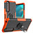 Custodia Silicone e Plastica Opaca Cover con Magnetico Anello Supporto JX1 per Sony Xperia 5 III SO-53B Arancione